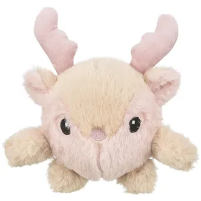 Weihnachts-Socke-Kugel, 18 cm, mit Geräusch, Plüsch, creme
